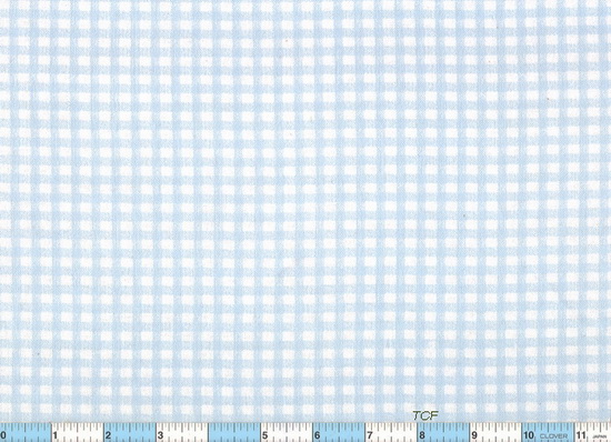 Gingham Blue White Flannel